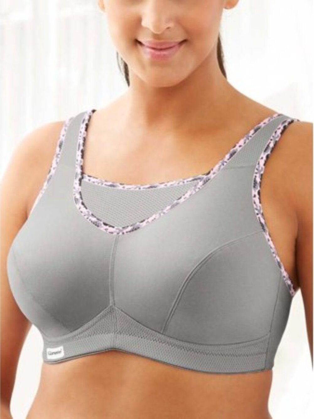 #2355 Glamorise No-Bounce Camisole Sports Bra Silver Bras